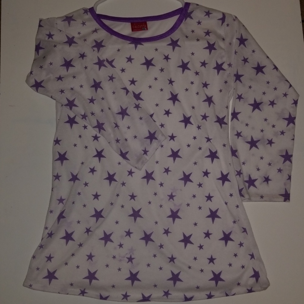 Long sleve purple star shirt